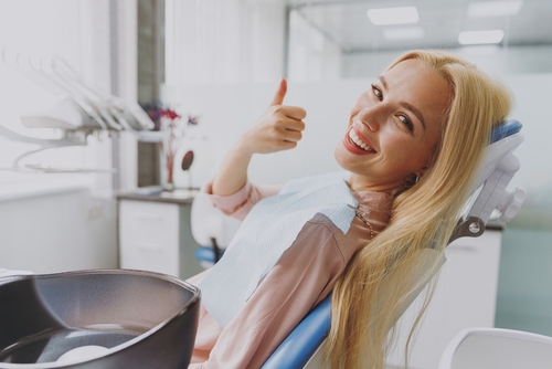 woman smiling
