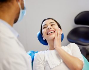 woman at dental office