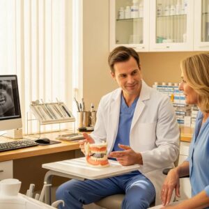 dental-consultation-about-implants-in-a-welcoming-clinic-environment