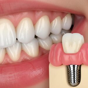 healthy-gums-supporting-dental-implants-in-a-dental-model